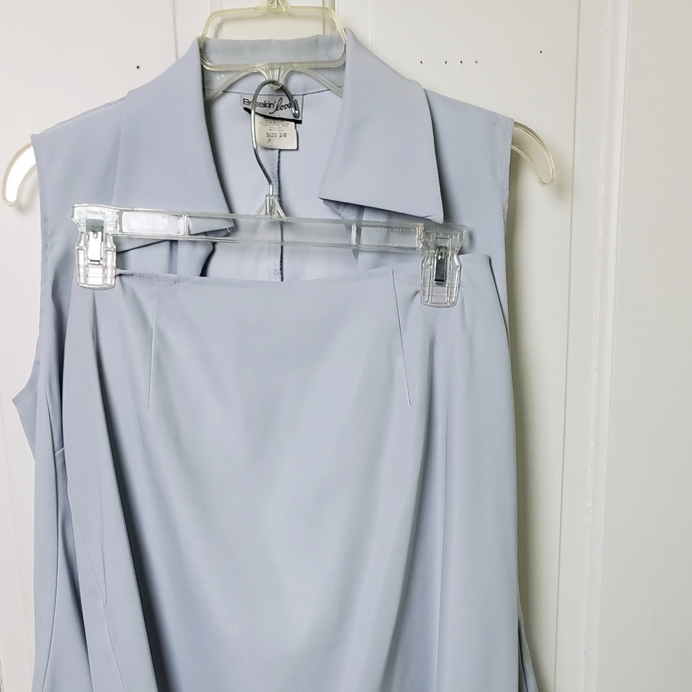 2 piece strapless skirt and jacket
